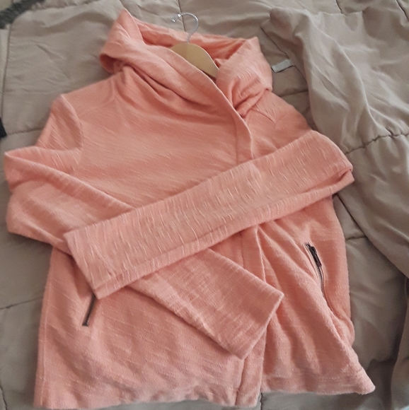 Anthropologie Cozy Peach Hooded Sweater XS - Picture 8 of 8